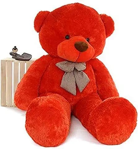 Large Red Striped  Teddy Bear Plush 1