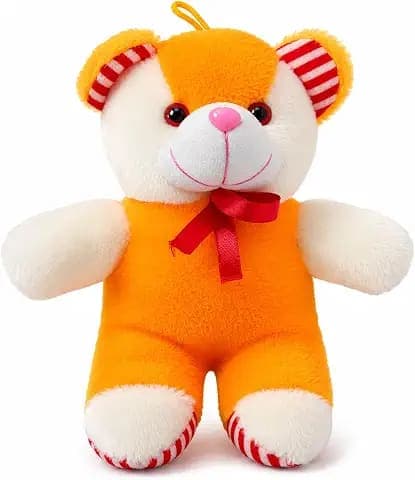 Orange & White  Teddy Bear Plush 1