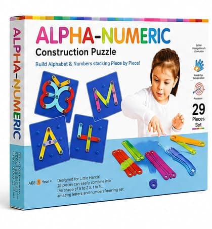 Alpha Numeric Construction Puzzle for Kids 1